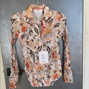 Floral Button Down Shirt - Multicolor